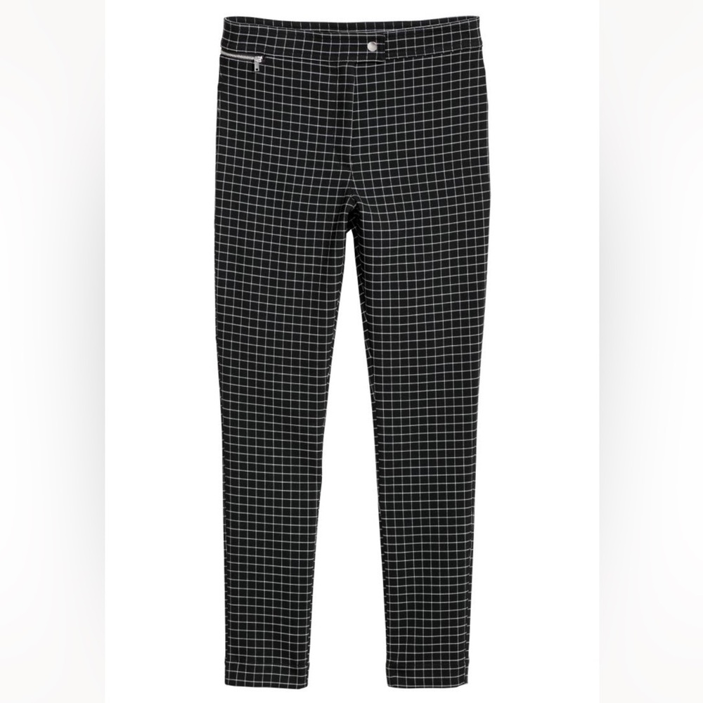 NWT H&M Windowpane Print Slacks Size 14